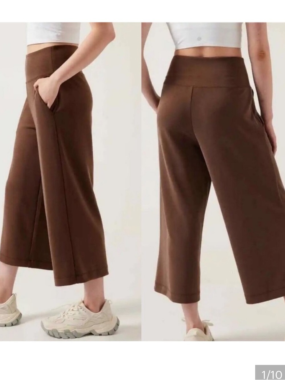 Athleta Seasoft Wide-Leg Crop Pants